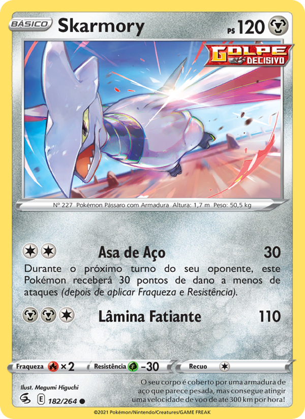 Skarmory 182 — Golpe Fusão (Portuguese Pokémon TCG card)