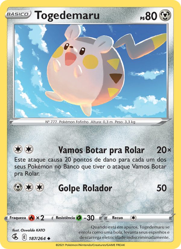 Togedemaru 187 — Golpe Fusão (Portuguese Pokémon TCG card)