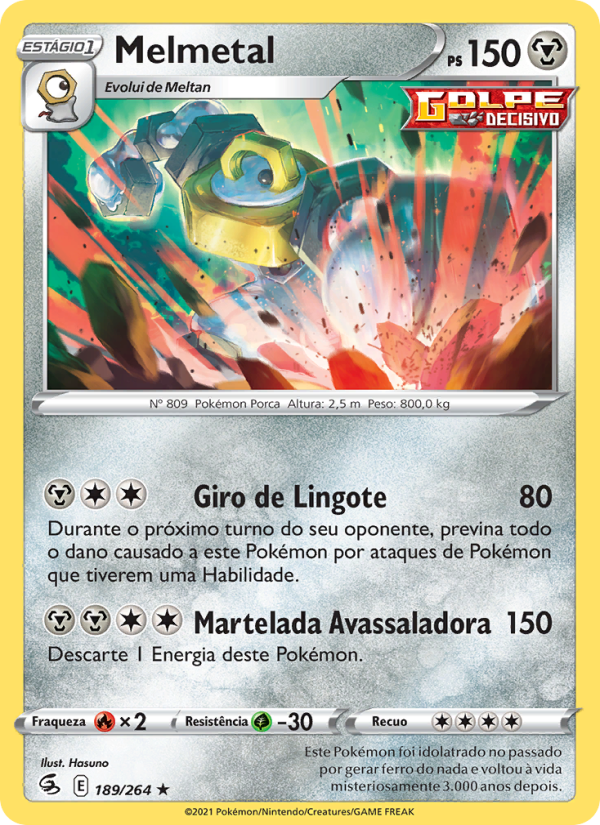Melmetal 189 — Golpe Fusão (Portuguese Pokémon TCG card)