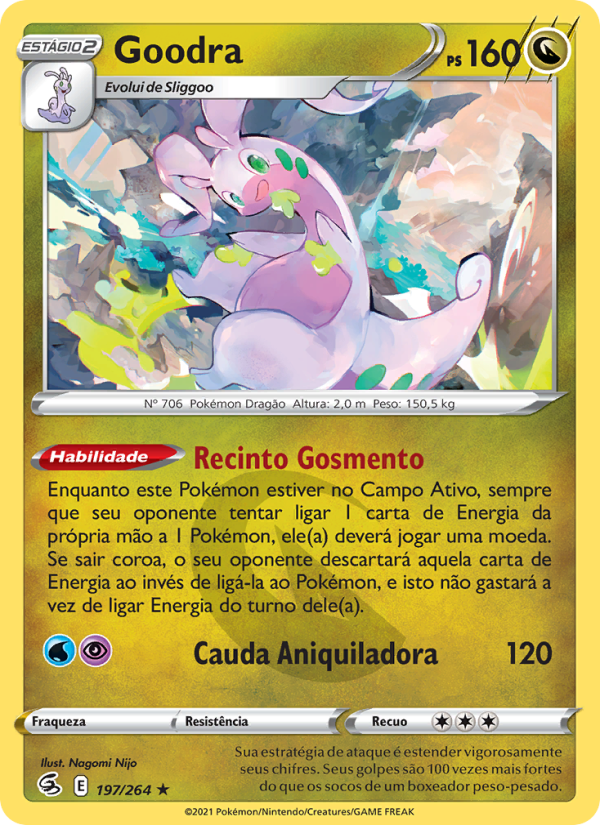 Goodra 197 — Golpe Fusão (Portuguese Pokémon TCG card)