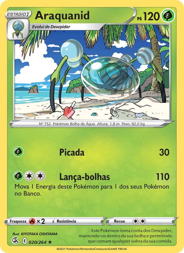Araquanid 20 — Golpe Fusão (Portuguese Pokémon TCG card)