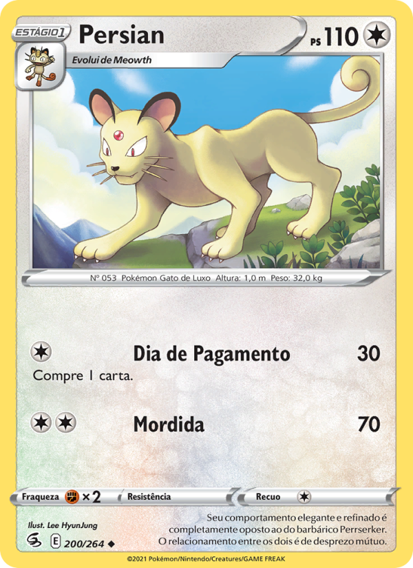 Persian 200 — Golpe Fusão (Portuguese Pokémon TCG card)