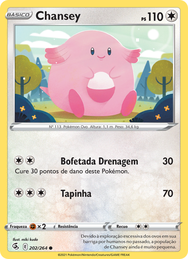 Chansey 202 — Golpe Fusão (Portuguese Pokémon TCG card)