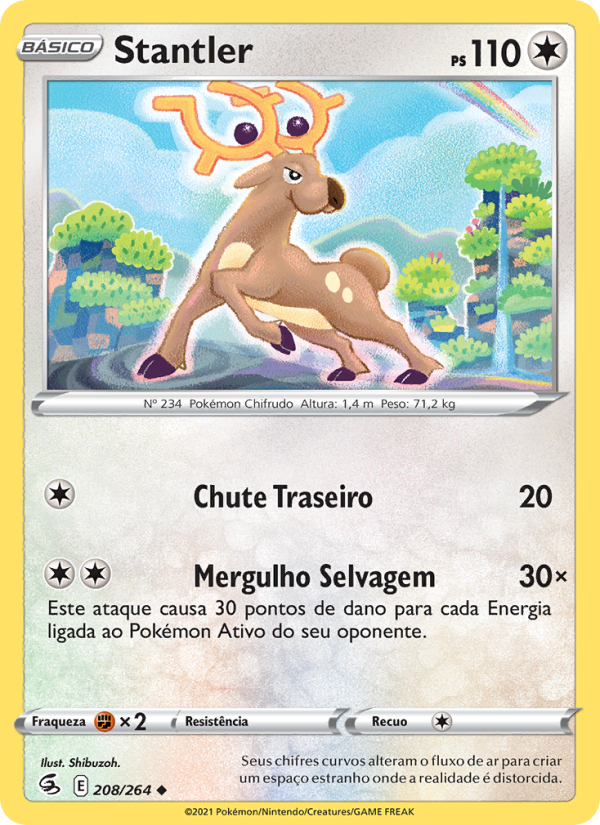 Stantler 208 — Golpe Fusão (Portuguese Pokémon TCG card)