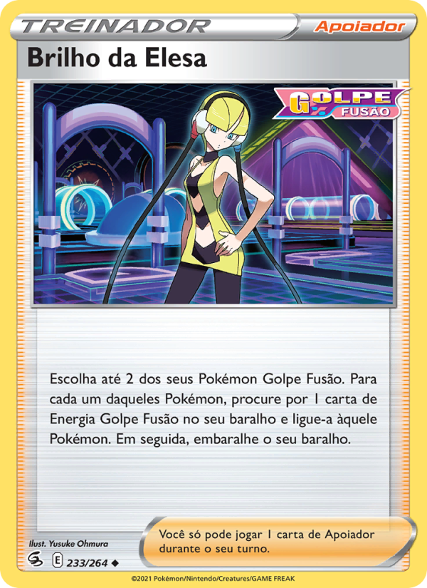 Brilho da Elesa 233 — Golpe Fusão (Portuguese Pokémon TCG card)