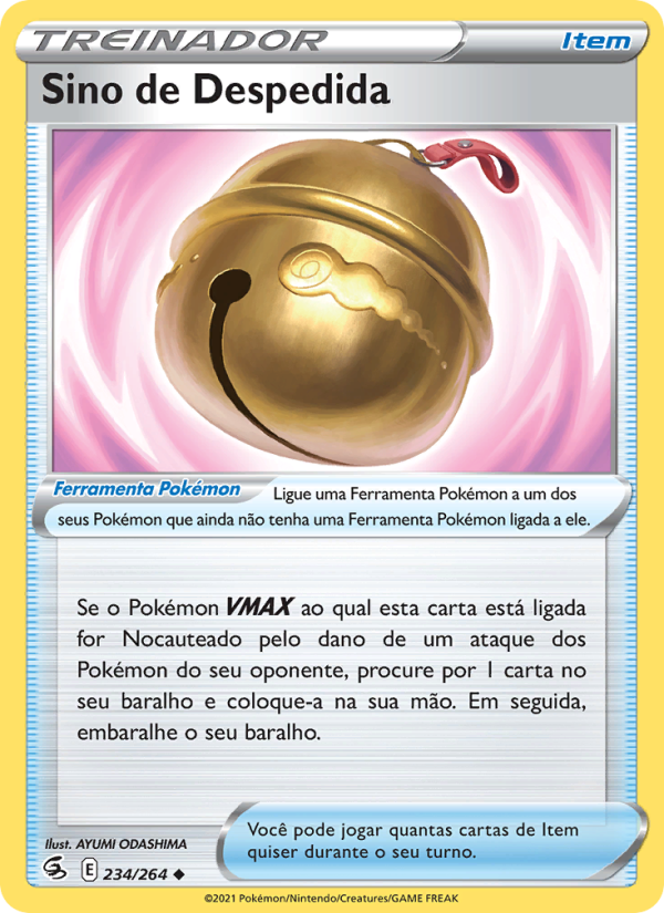 Sino de Despedida 234 — Golpe Fusão (Portuguese Pokémon TCG card)