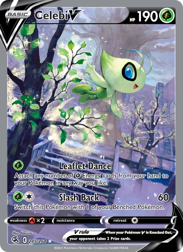 Celebi V 245 — Golpe Fusão (Portuguese Pokémon TCG card)