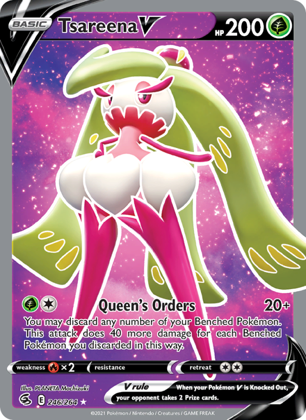 Tsareena V 246 — Golpe Fusão (Portuguese Pokémon TCG card)