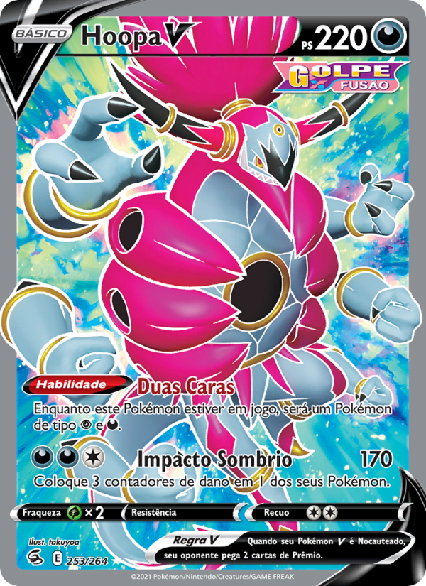Hoopa V 253 — Golpe Fusão (Portuguese Pokémon TCG card)