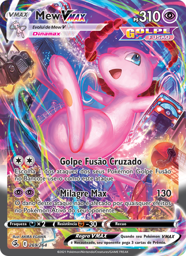 Mew VMAX 269 — Golpe Fusão (Portuguese Pokémon TCG card)