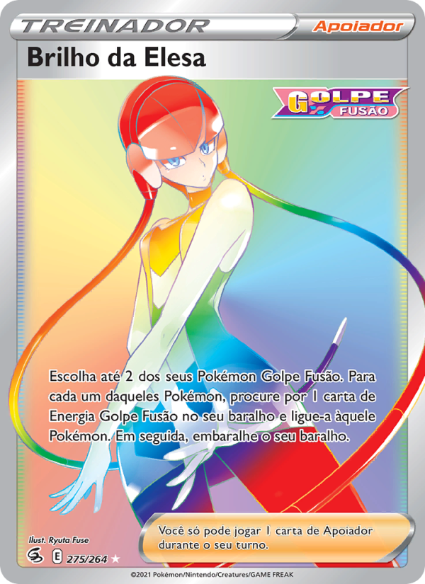 Brilho da Elesa 275 — Fusion Strike (Portuguese Pokémon TCG card)