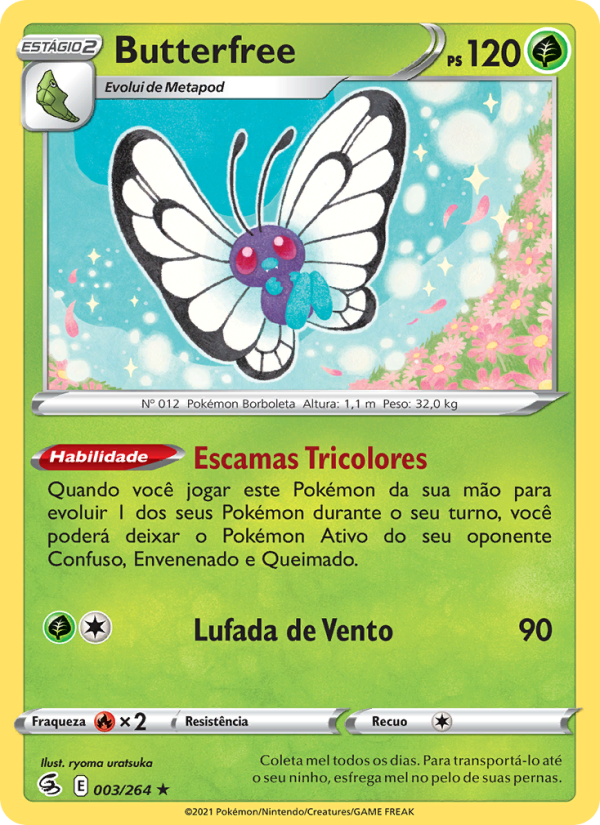 Butterfree 3 — Golpe Fusão (Portuguese Pokémon TCG card)