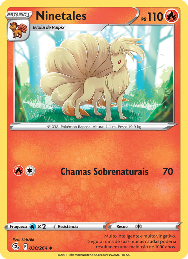 Ninetales 30 — Golpe Fusão (Portuguese Pokémon TCG card)