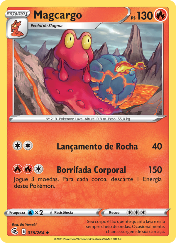 Magcargo 35 — Golpe Fusão (Portuguese Pokémon TCG card)