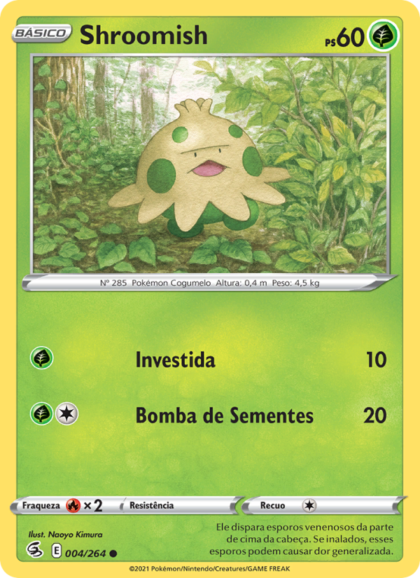 Shroomish 4 — Golpe Fusão (Portuguese Pokémon TCG card)