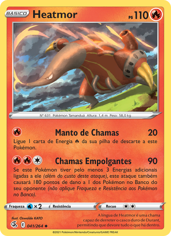 Heatmor 41 — Golpe Fusão (Portuguese Pokémon TCG card)