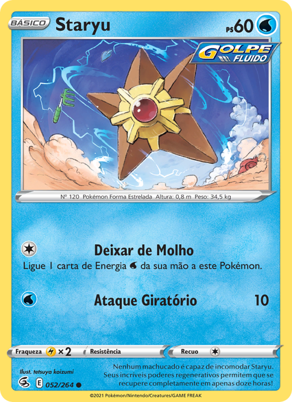 Staryu 52 — Golpe Fusão (Portuguese Pokémon TCG card)