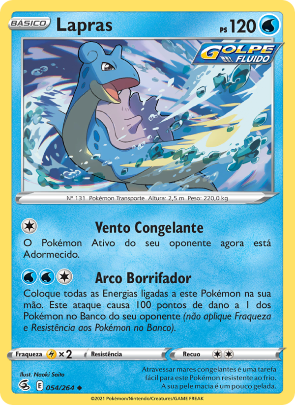 Lapras 54 — Golpe Fusão (Portuguese Pokémon TCG card)