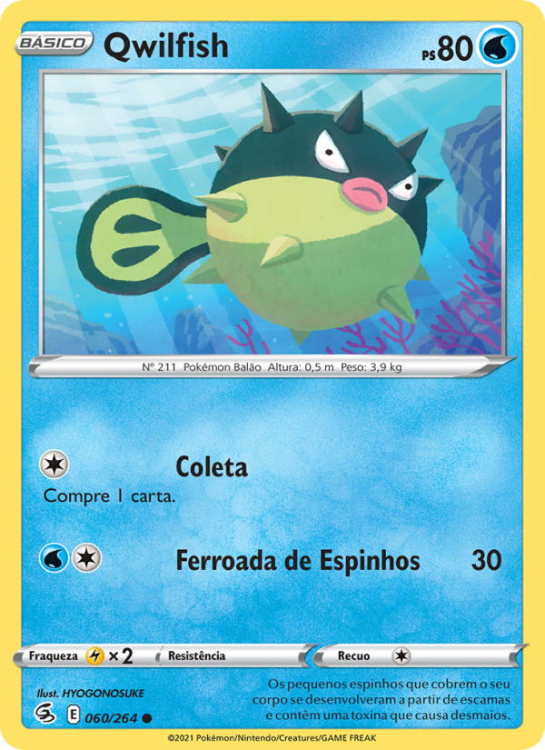 Qwilfish 60 — Golpe Fusão (Portuguese Pokémon TCG card)