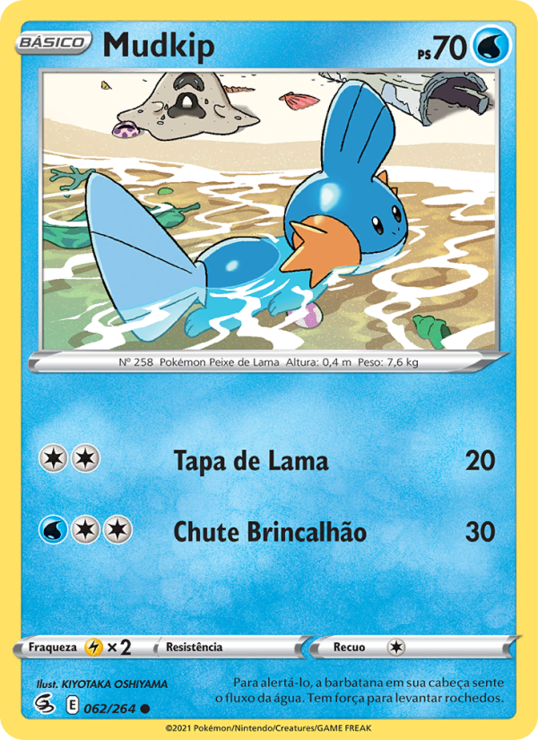 Mudkip 62 — Golpe Fusão (Portuguese Pokémon TCG card)