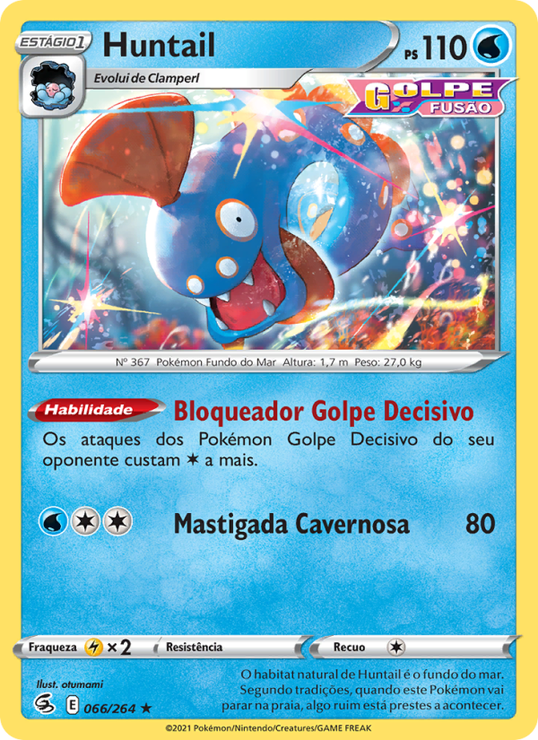 Huntail 66 — Golpe Fusão (Portuguese Pokémon TCG card)