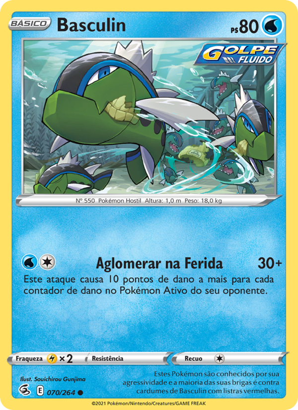 Basculin 70 — Golpe Fusão (Portuguese Pokémon TCG card)