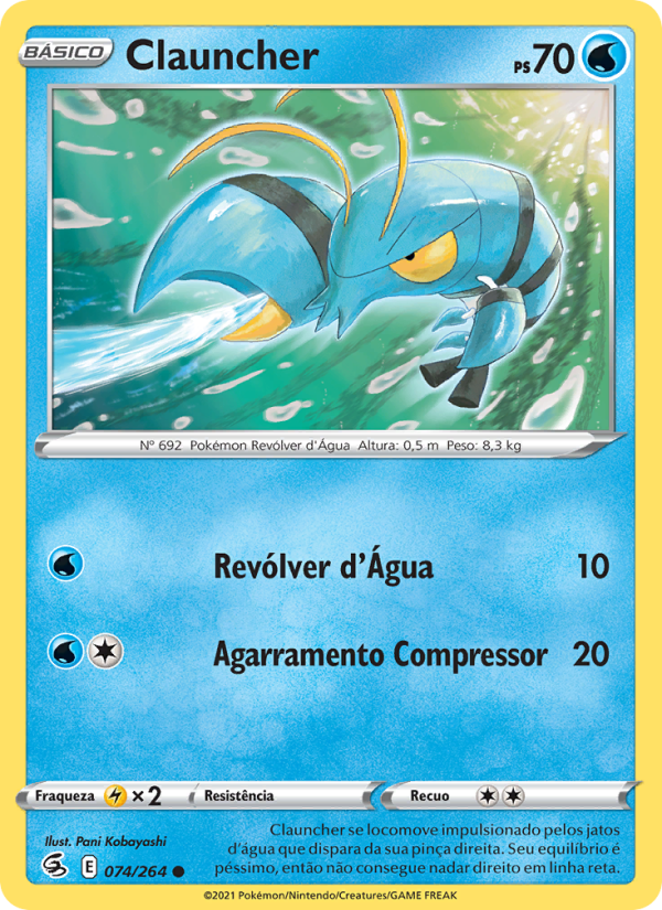 Clauncher 74 — Golpe Fusão (Portuguese Pokémon TCG card)