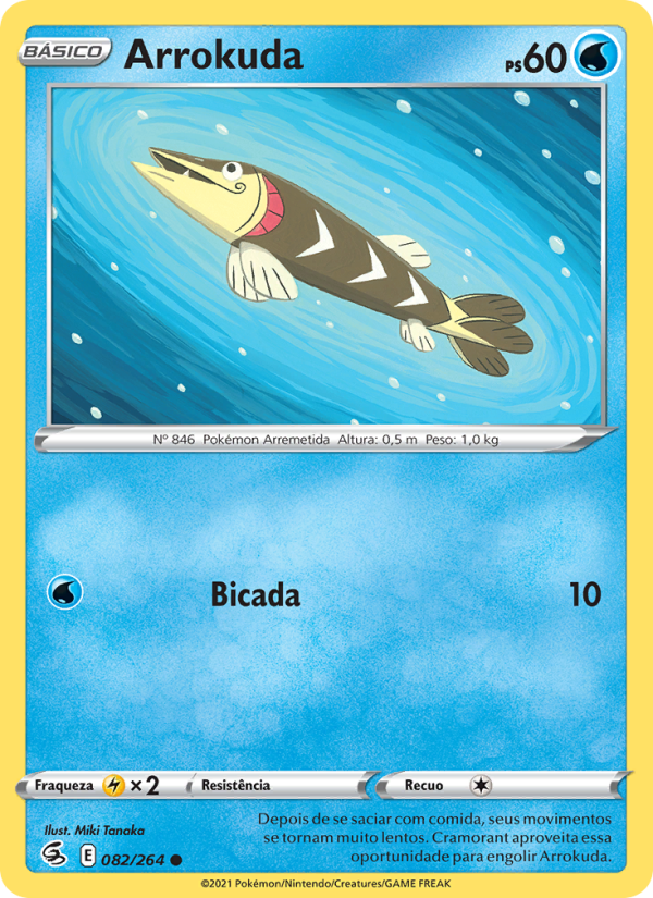 Arrokuda 82 — Golpe Fusão (Portuguese Pokémon TCG card)