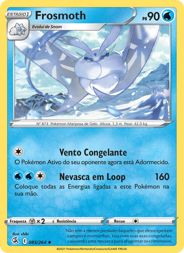 Frosmoth 85 — Golpe Fusão (Portuguese Pokémon TCG card)