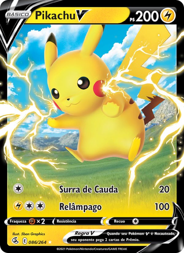 Pikachu V 86 — Golpe Fusão (Portuguese Pokémon TCG card)