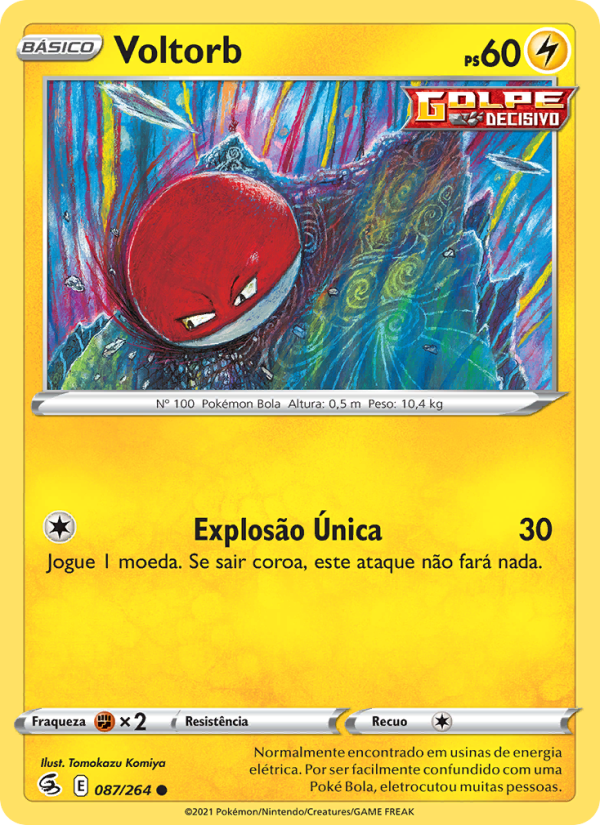 Voltorb 87 — Golpe Fusão (Portuguese Pokémon TCG card)