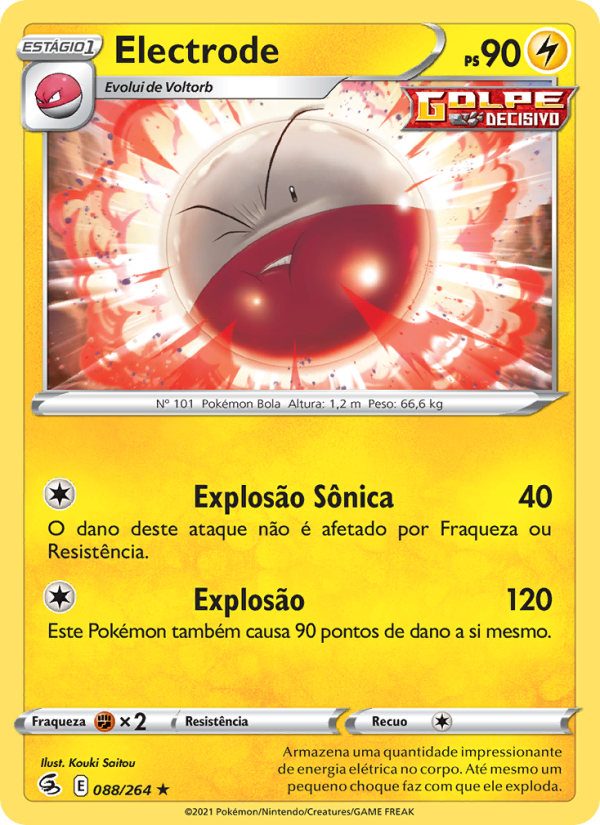 Electrode 88 — Golpe Fusão (Portuguese Pokémon TCG card)