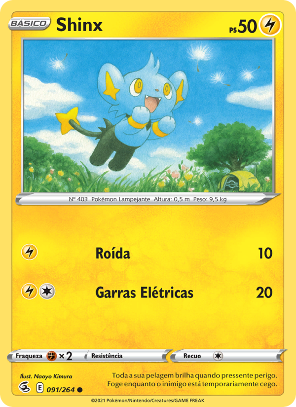 Shinx 91 — Golpe Fusão (Portuguese Pokémon TCG card)