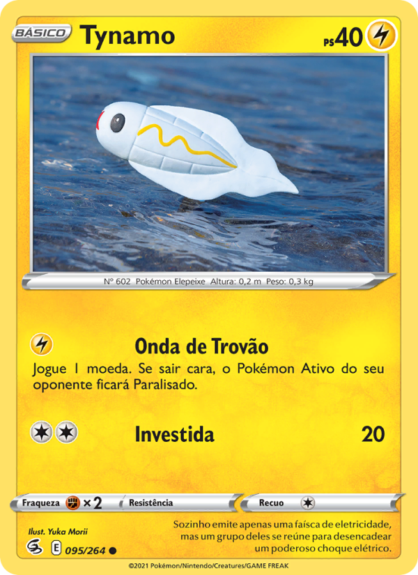 Tynamo 95 — Golpe Fusão (Portuguese Pokémon TCG card)