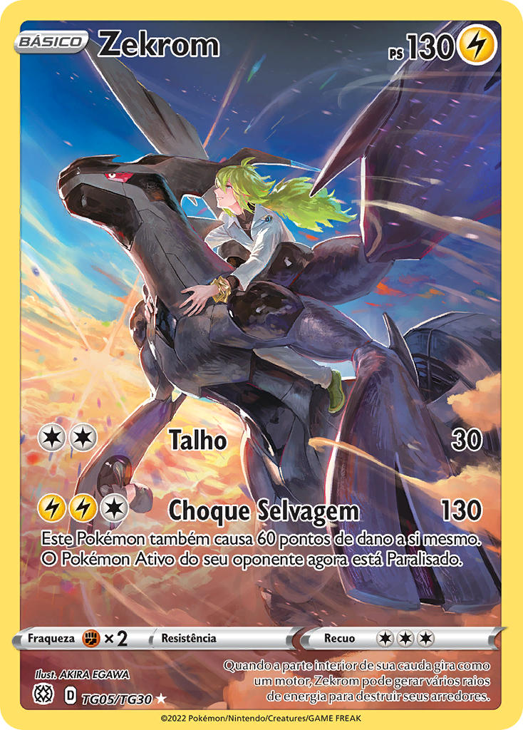 Zekrom TG05 — Astros Cintilantes Galeria de Treinador (Portuguese Pokémon TCG card)