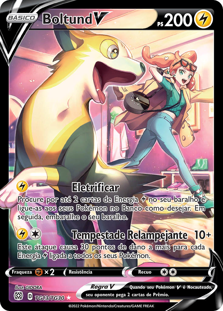 Boltund V TG13 — Astros Cintilantes Galeria de Treinador (Portuguese Pokémon TCG card)