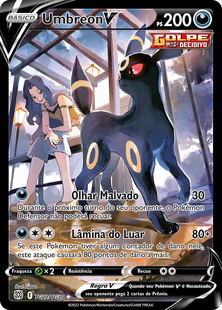 Umbreon V TG22 — Astros Cintilantes Galeria de Treinador (Portuguese Pokémon TCG card)