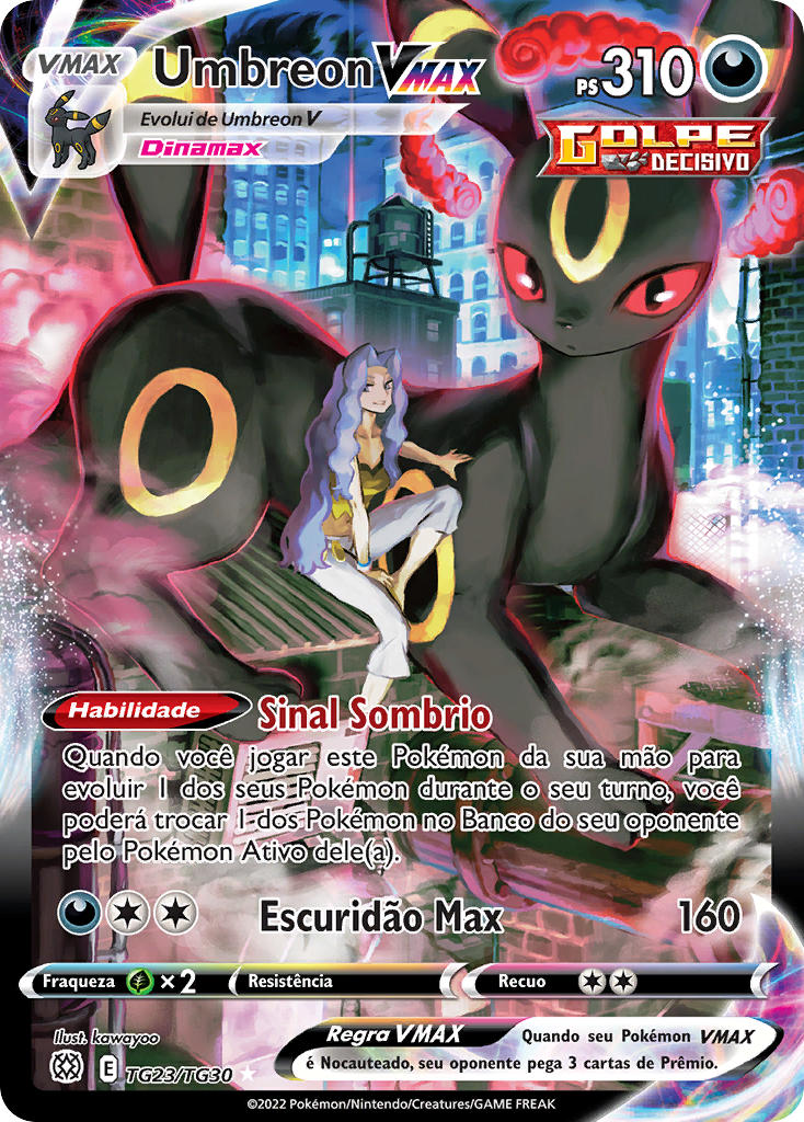 Umbreon VMAX TG23 — Astros Cintilantes Galeria de Treinador (Portuguese Pokémon TCG card)