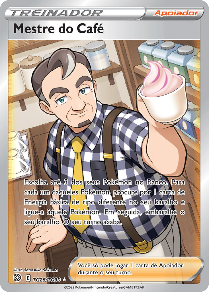 Mestre do Café TG25 — Astros Cintilantes Galeria de Treinador (Portuguese Pokémon TCG card)