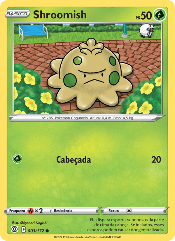 Shroomish 003 — Astros Cintilantes (Portuguese Pokémon TCG card)