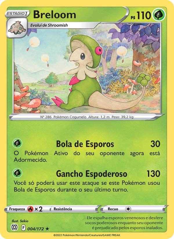 Breloom 004 — Astros Cintilantes (Portuguese Pokémon TCG card)