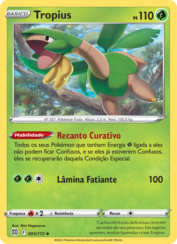 Tropius 005 — Astros Cintilantes (Portuguese Pokémon TCG card)