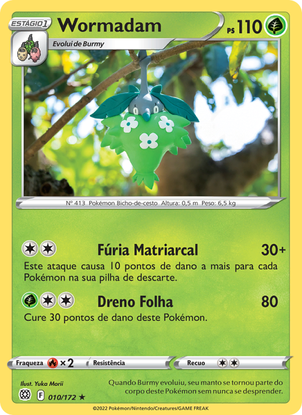 Wormadam 010 — Astros Cintilantes (Portuguese Pokémon TCG card)
