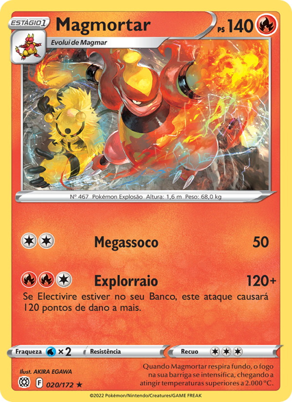 Magmortar 020 — Astros Cintilantes (Portuguese Pokémon TCG card)