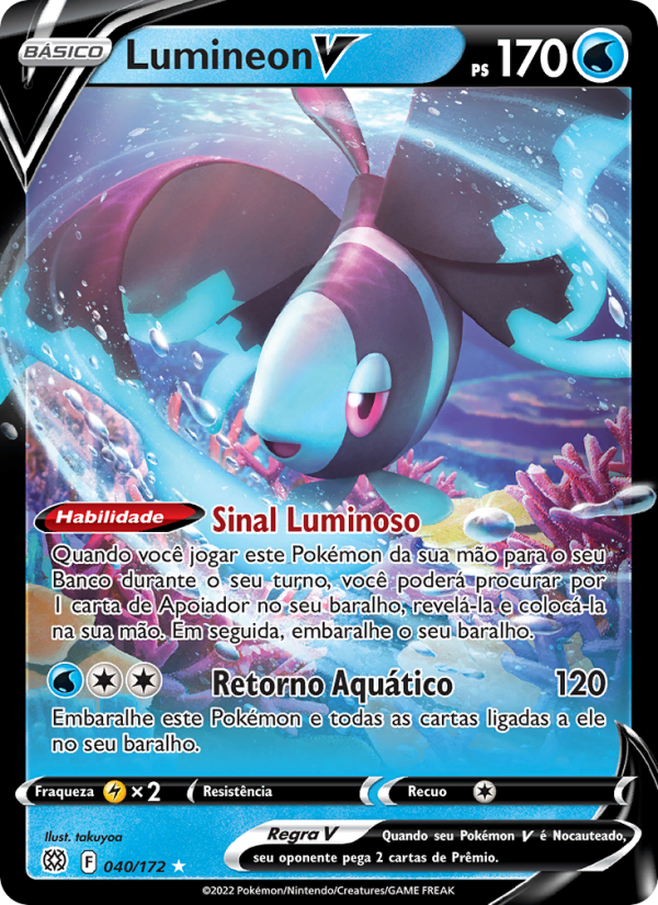Lumineon V 040 — Astros Cintilantes (Portuguese Pokémon TCG card)