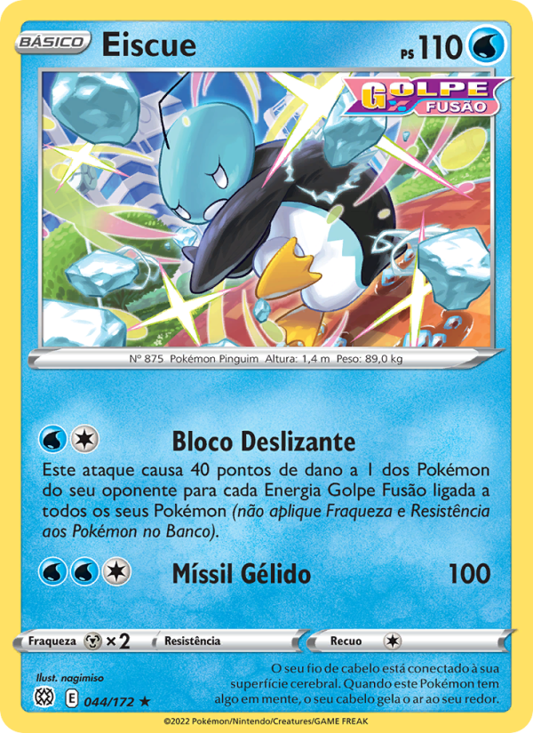 Eiscue 044 — Astros Cintilantes (Portuguese Pokémon TCG card)