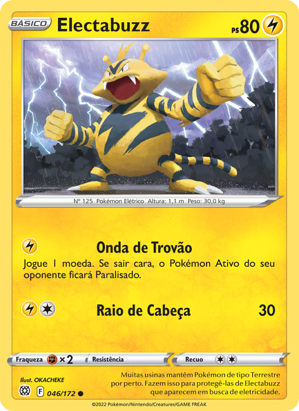 Electabuzz 046 — Astros Cintilantes (Portuguese Pokémon TCG card)