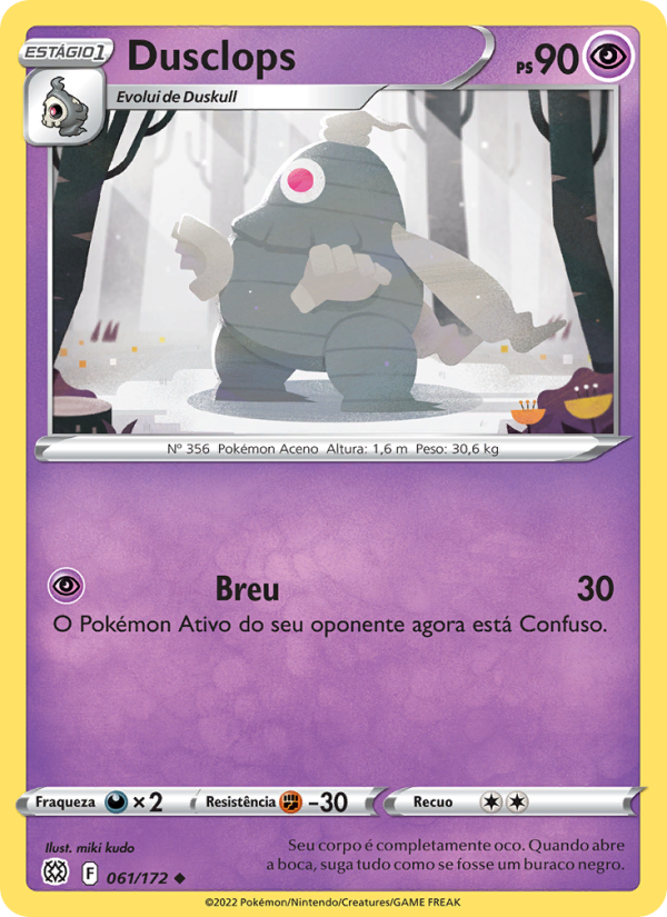 Dusclops 061 — Astros Cintilantes (Portuguese Pokémon TCG card)