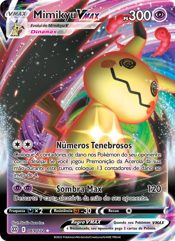Mimikyu VMAX 069 — Astros Cintilantes (Portuguese Pokémon TCG card)
