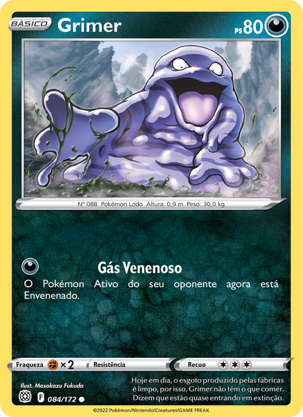 Grimer 084 — Astros Cintilantes (Portuguese Pokémon TCG card)